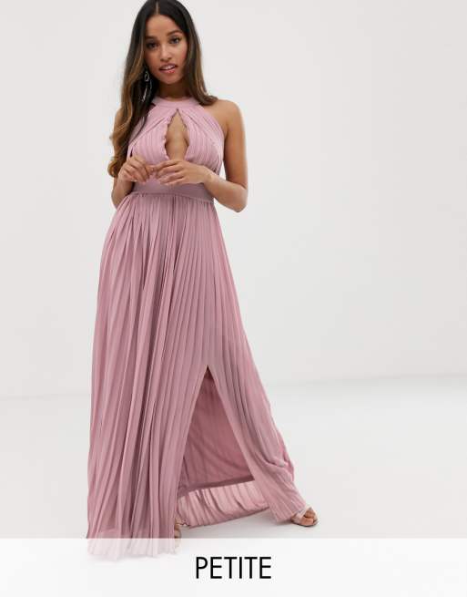 TFNC Petite bridesmaid exclusive pleated maxi dress in TFNC Petite bridesmaid exclusive pleated maxi dress in