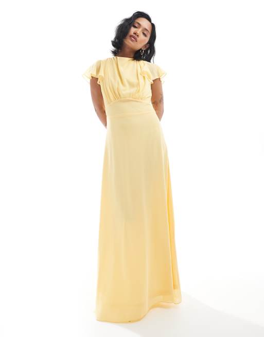Yellow Bridesmaid Lemon Bridesmaid Dresses Asos TFNC Petite