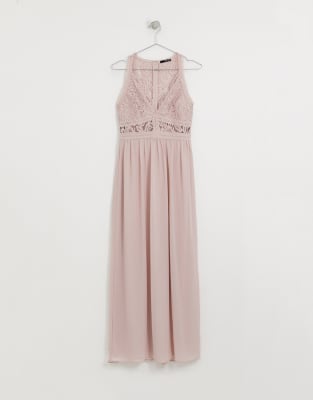 petite halter neck maxi dress