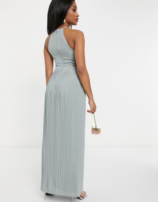 Asos tfnc pleated maxi clearance bridesmaid dress