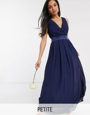 petite navy maxi dress