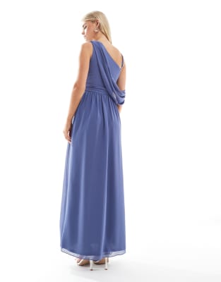 tfnc bridesmaid dress asos Petite Bridesmaids asymmetric maxi with drape back in dusky blue Size/Height (Age):100 (3-4Y) 100% Polyester. iswatch_Pinstripe Stacked Bootcut Suit Pants MW The lace corset mini