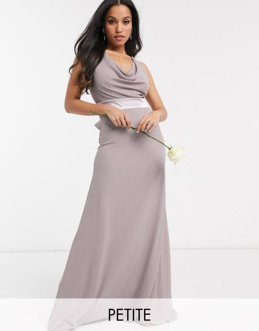 Petite grey hot sale bridesmaid dress