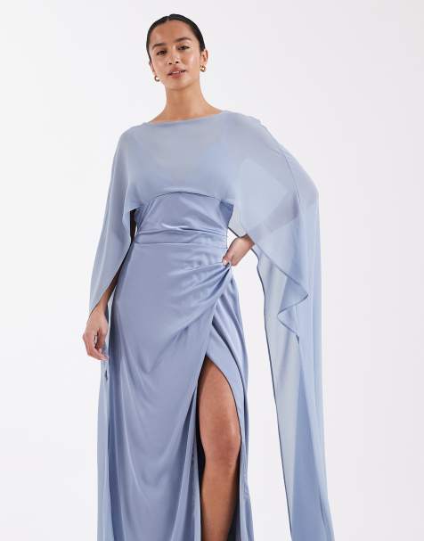 light blue bridesmaid dresses asos Soft Stretch Multiway Maxi Bridesmaid Dress | Endless Styles