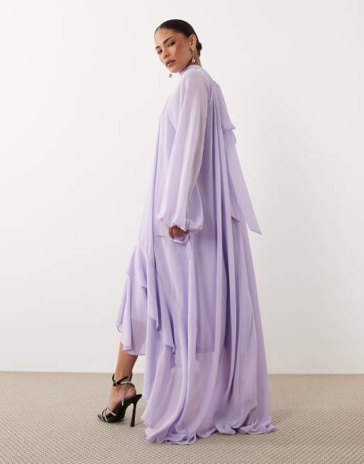 chiffon petite maxi dress Miss Selfridge - Chiffon Maxi Dress - Women - Nylon/Cotton/Polyester - 10 US
