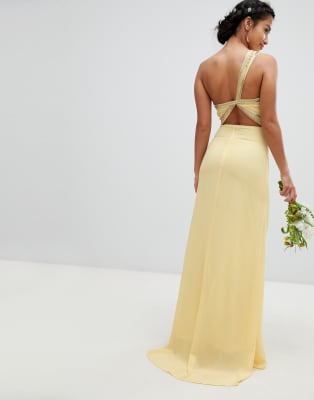tfnc yellow bridesmaid dress