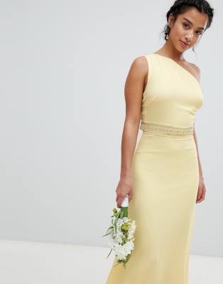 embellished maxi bridesmaid dress