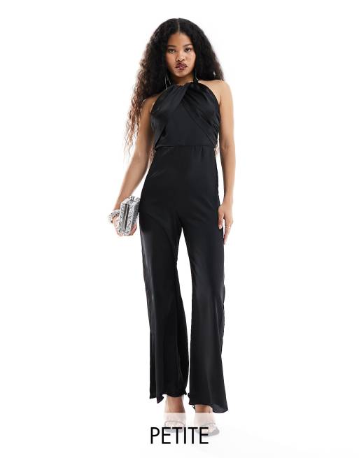 Asos petite black jumpsuit clearance