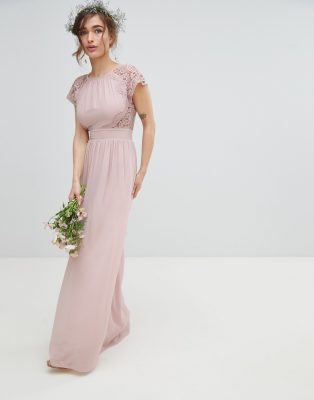 tfnc maxi dress with scallop lace