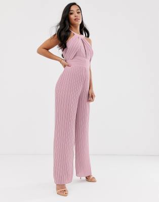 petite pleated jumpsuit