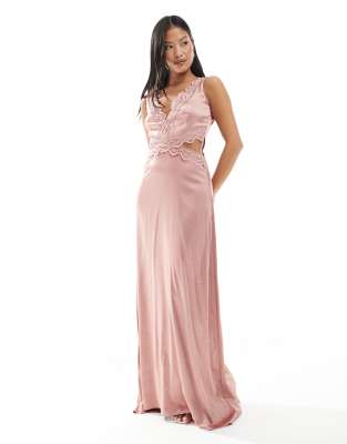 Robes demoiselle d'honneur uniques fente latérale col en V longues sirène main image 1