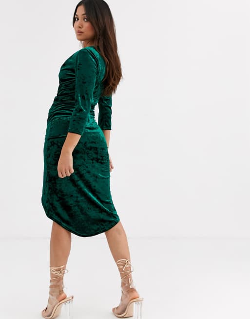 Robe verte online velour