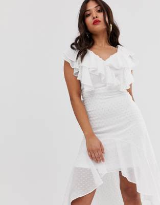 petite dip hem dress