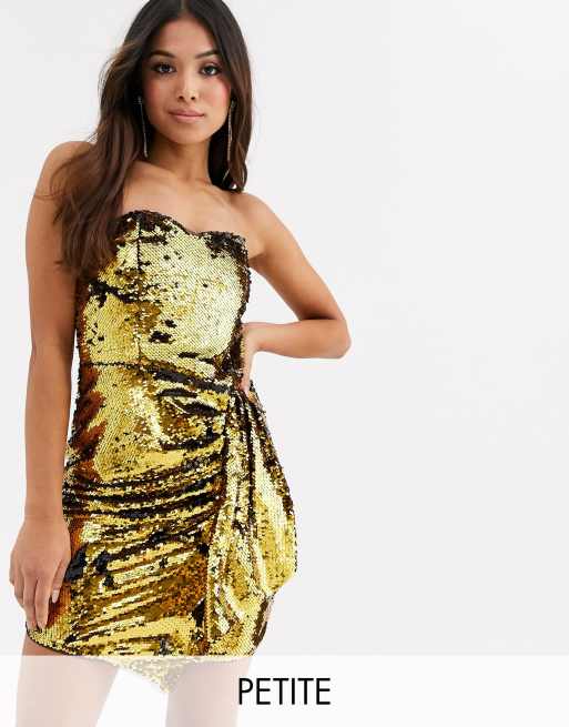 petite sequin mini dress