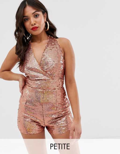 Rose gold outlet sequin playsuit