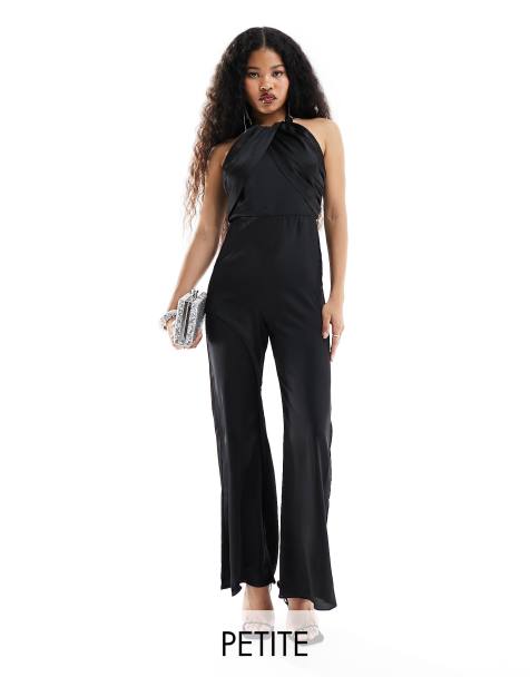 Petite BurgundyDrape Jumpsuit, Petite