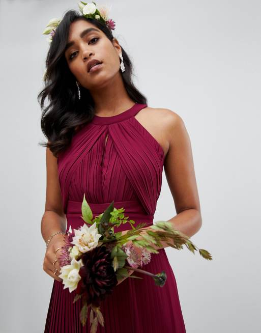 Tfnc burgundy bridesmaid hot sale dress