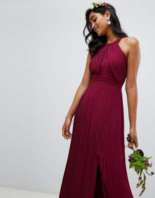 tfnc burgundy maxi dress