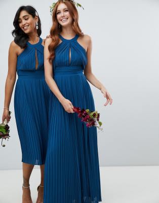 petrol blue maxi dress