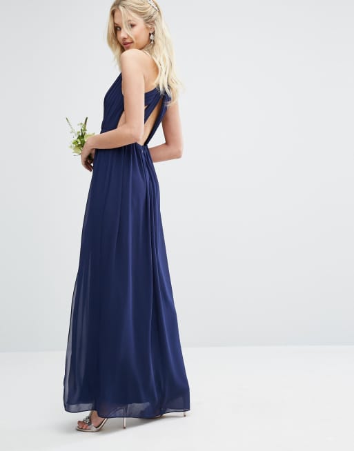  TFNC  Pleated  Maxi  Bridesmaid  Dress  With Back Detail ASOS 