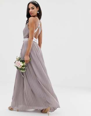 asos grey bridesmaid dress