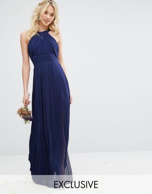 asos navy blue bridesmaid dress