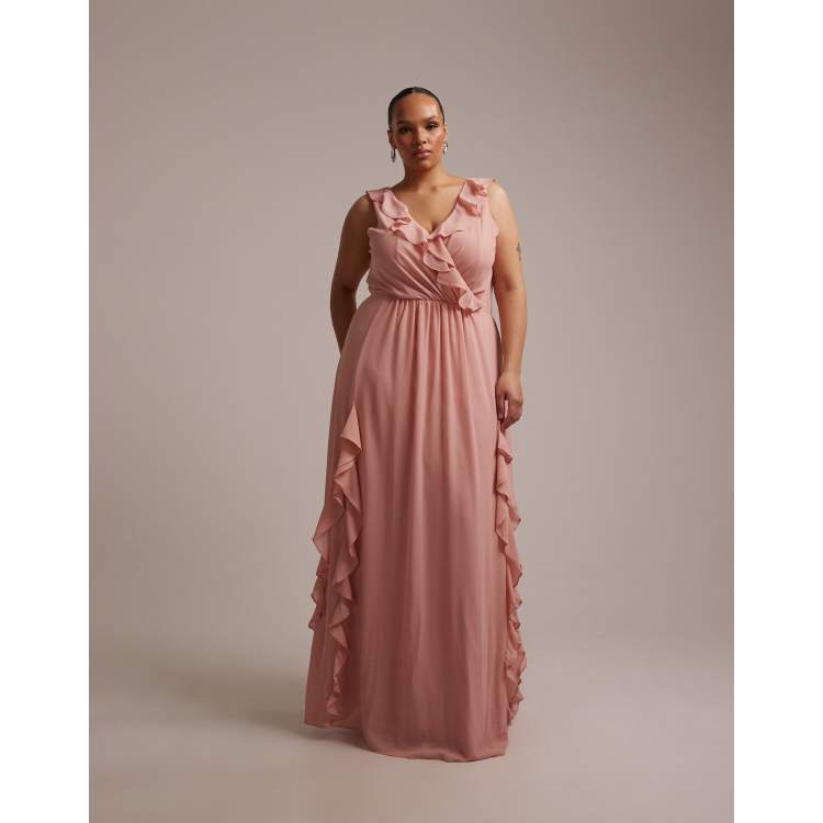 elegant dresses for over 50s Rose Pink Tulle Ball Gown & Party Dress main image 0