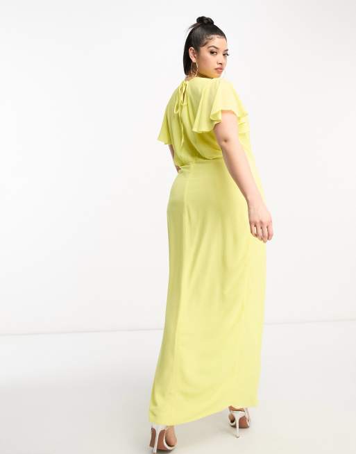 Asos lemon outlet bridesmaid dress