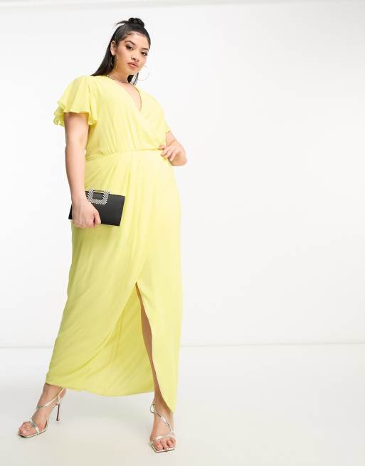 Yellow Chiffon Maxi Dress