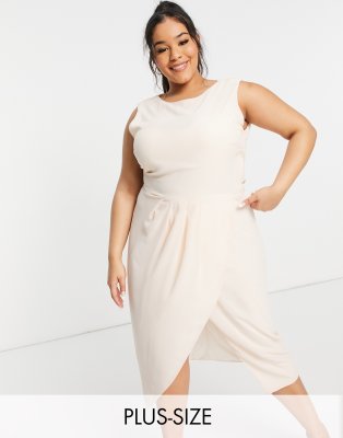 midi cowl back dress