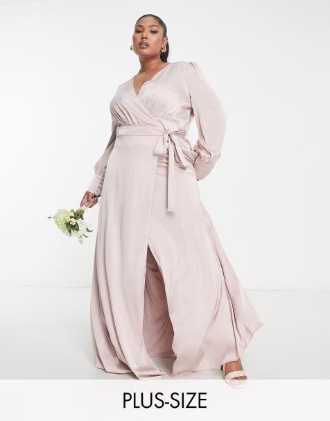 Plus size wrap dresses uk sale