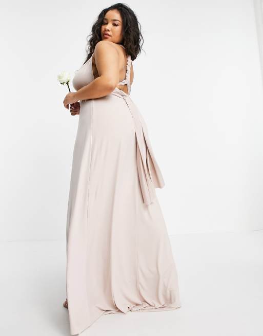 Pink multiway hotsell maxi dress