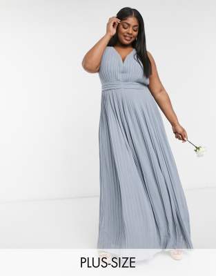 tfnc serene blue grey maxi dress