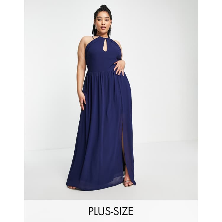 Plus size hotsell navy bridesmaid dresses