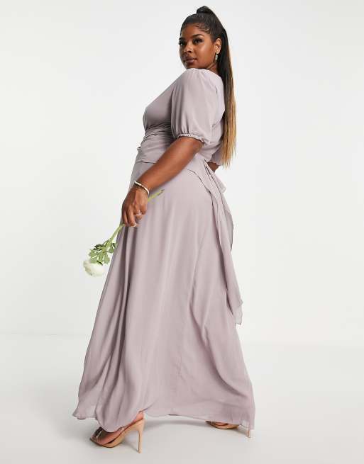 Light grey 2024 plus size dress