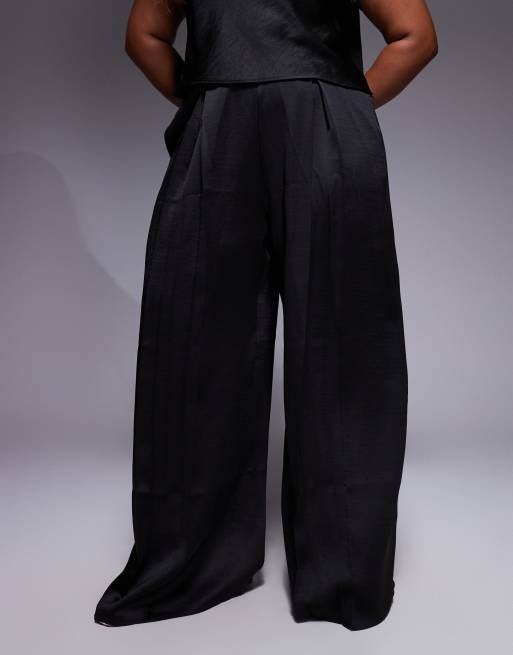 TFNC Plus - Elegante broek met wijde pijpen in zwart, deel van co-ord set, 2 van 5