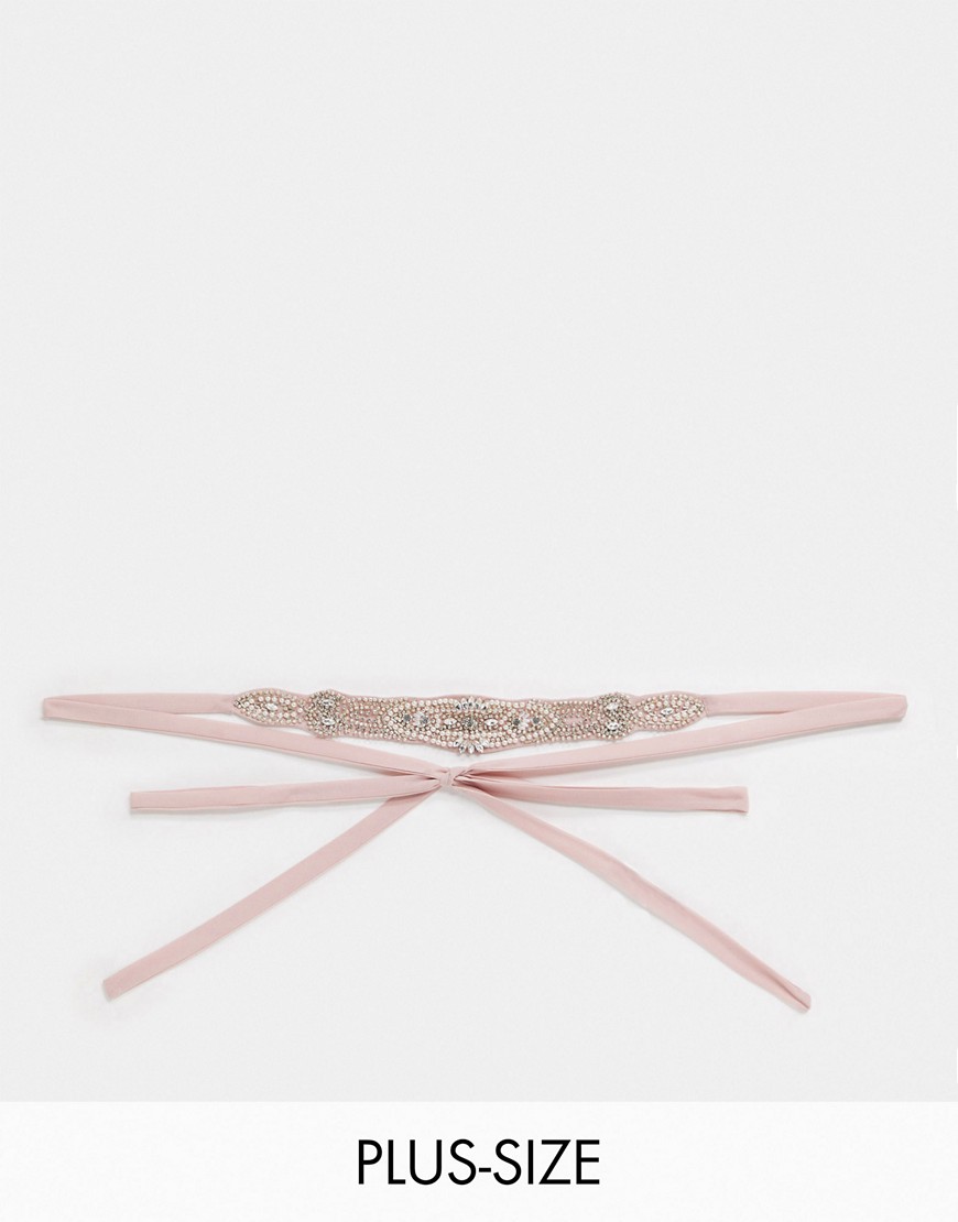 Tfnc Plus Embellished Sash Belt-pink