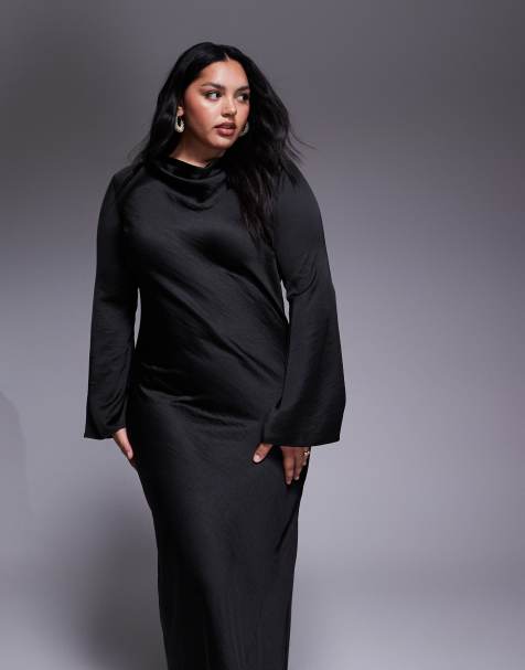 knee length dresses for ladies Women's XL-6XL Long Sleeve Casual Plus Size Maxi Loungewear Dresses wi –  RITUALISTIC GIFTS