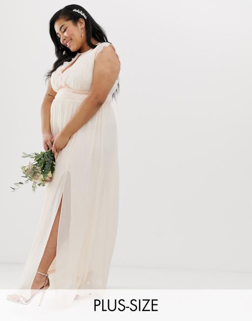 TFNC Plus Lace Detail Maxi Bridesmaid Dress ASOS TFNC Plus Lace Detail Maxi Bridesmaid Dress ASOS
