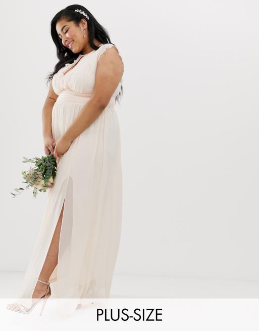  TFNC  Plus  Lace Detail Maxi Bridesmaid  Dress  ASOS