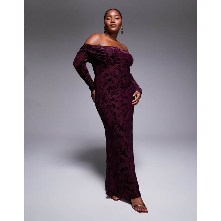 celena maxi dress burgundy burnout Rosewood Mosaic Mermaid Dress– Teuta Matoshi