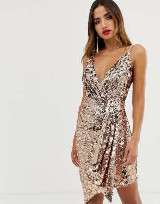 robe sequin cache coeur