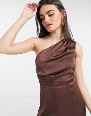 robe longue marron chocolat