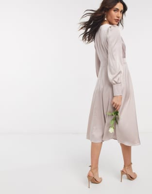 robe longue cache coeur manche longue