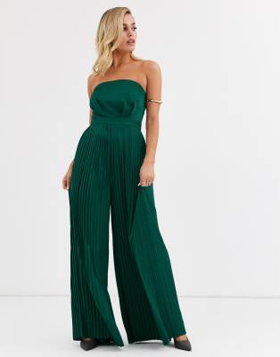 green wide leg jumpsuit