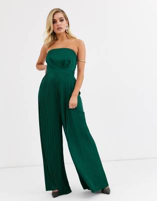 emerald green wide leg jumpsuit