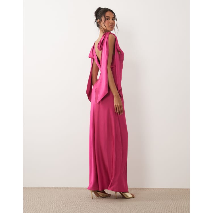 hot pink bow back dress Alice Bow Back Mini Dress - Hot Pink