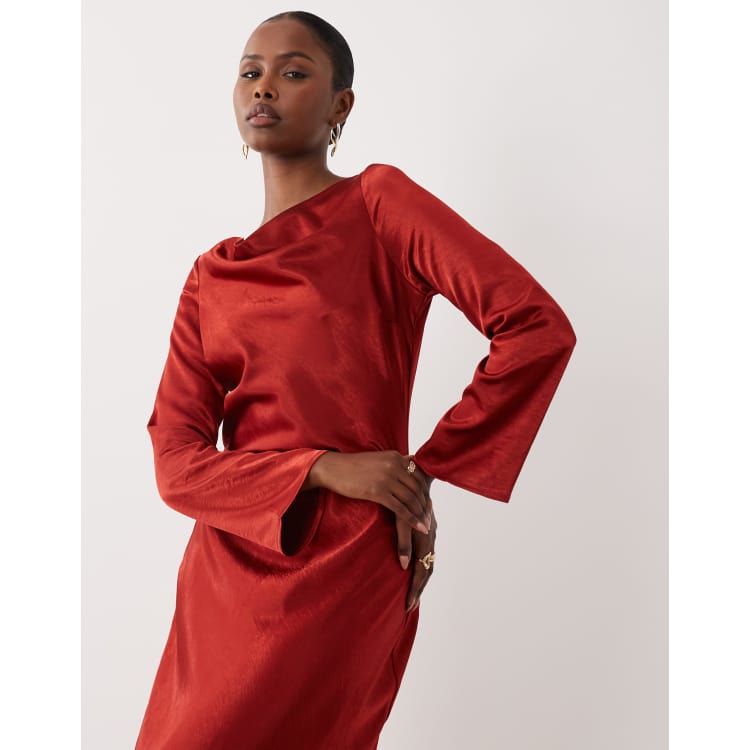 long burgundy formal dress Burgundy Prom Dresses,Open Back Prom Dress,Mermaid Prom Dress,Simple Evening Dress,PD00276, US24W / Dark Navy