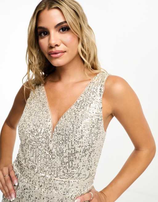 Sequin best sale fitted jumpsuit