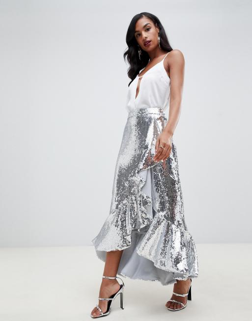 Tfnc sequin 2025 midi skirt